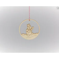 Schneemann-Anhänger aus Holz für die Winter-, Advents- und Weihnachtszeit / Fensterbild / Holzdeko