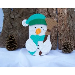 Schneemann-Geschenkbox, Weihnachtsgeschenk, Geschenkverpackung, Mitbringsel, Handarbeit aus Wellpappe