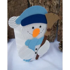 Schneemann-Geschenkbox, Weihnachtsgeschenk, Geschenkverpackung, Mitbringsel, Handarbeit aus Wellpappe