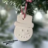 Schneemannkopf, Keramik Weihnachten, Christbaumschmuck, Wohndeko