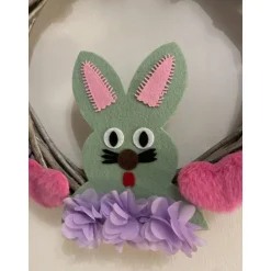 Schöner Osterkranz mit Hasenmotiv, Durchmesser ca 30 cm