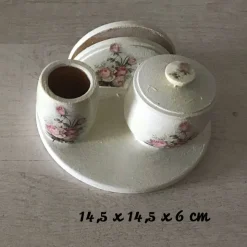 Schönes HolzSet, für Servietten, Zahnstocher und Zucker, Shabby-Style Vintage  Unikat