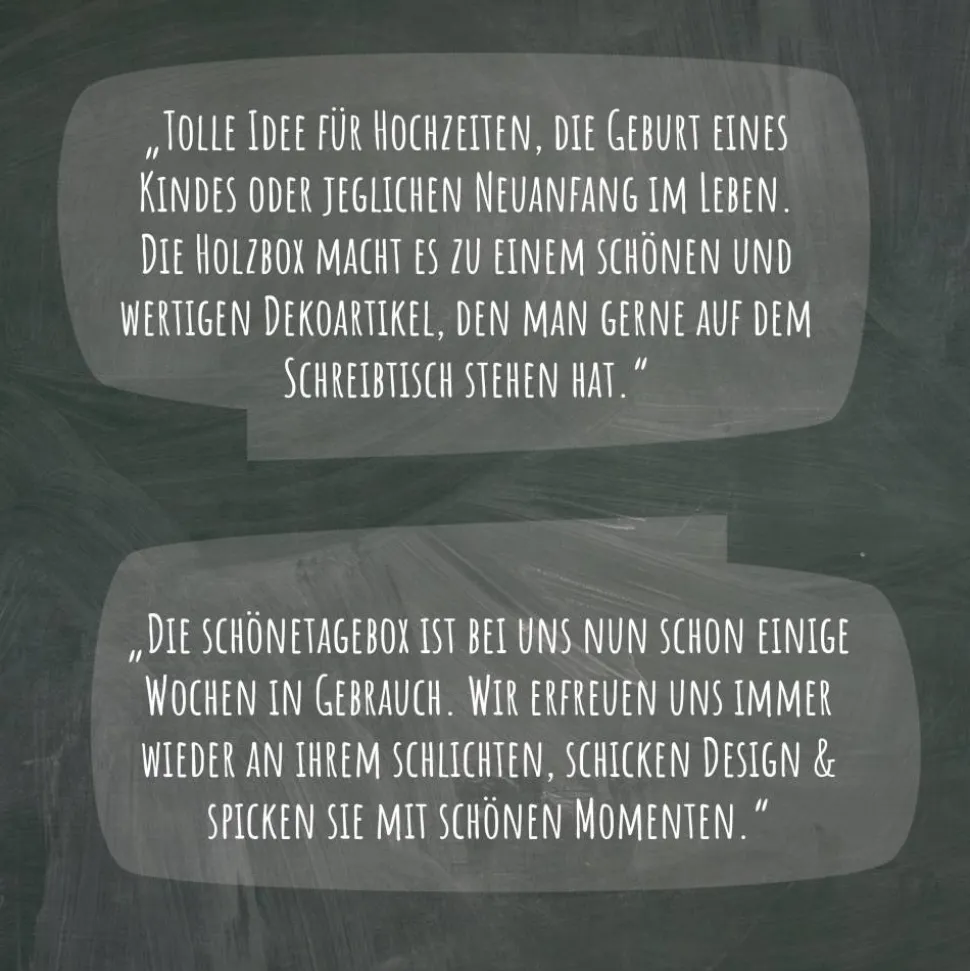 SCHÖNETAGEBOX – einzigartiges Geschenk: ein immerwährender Kalender zum Sammeln von gemeinsamen Erinnerungen