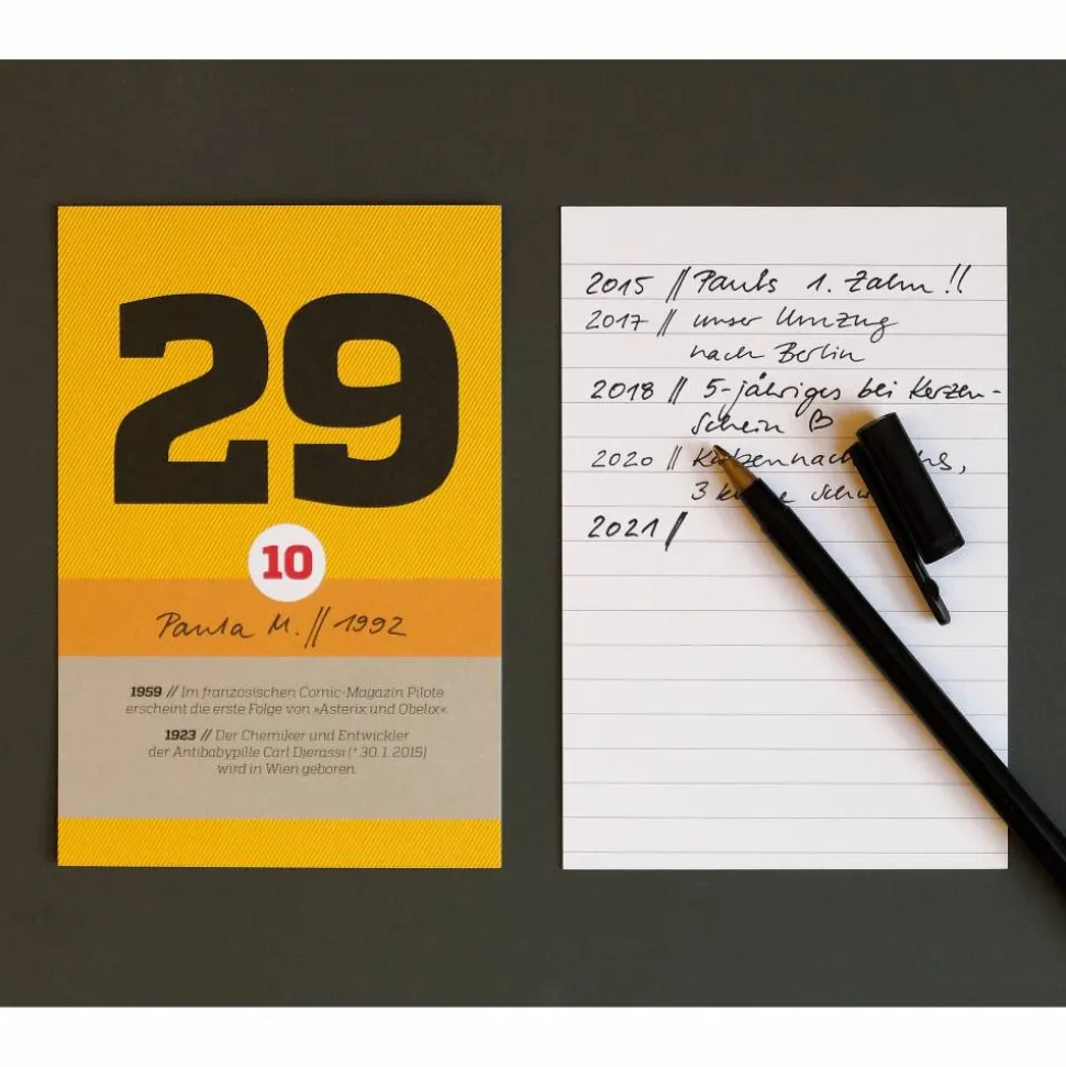 SCHÖNETAGEBOX – einzigartiges Geschenk: ein immerwährender Kalender zum Sammeln von gemeinsamen Erinnerungen