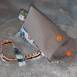 Schnullertasche mit Druckknopf, Pyramidentasche