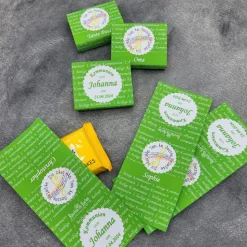 Schokobanderole Kommunion Gastgeschenk Tischkarte personalisiert – Du bist ein Ton in Gottes Melodie