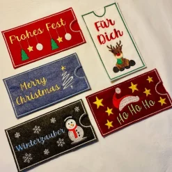 Schokohülle Weihnachten aus Filz, Geschenkverpackung, Schokoladenhülle Weihnachten, Tafel Schokolade, Kleinigkeit