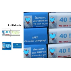 Schokolade mit Foto zum Geburtstag für die Gäste oder Tischdeko