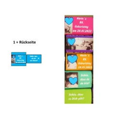 Schokolade mit Foto zum Geburtstag für die Gäste oder Tischdeko