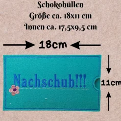 Schokoladenhülle aus Filz | Geschenkverpackung für Schokolade | Schokohülle Weihnachten | Nachhaltige Verpackung
