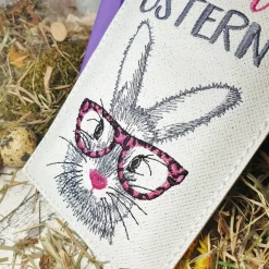 Schokoladenhülle zu Ostern aus Glitzer - Kunstleder in verschiedenen Farben