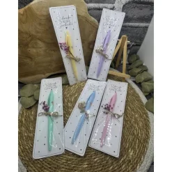 Schreib deine eigene Geschichte | Trockenblume | Mitbringsel | Gastgeschenk | Kugelschreiber mit Herz