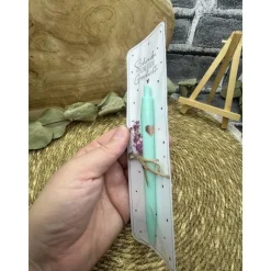 Schreib deine eigene Geschichte | Trockenblume | Mitbringsel | Gastgeschenk | Kugelschreiber mit Herz