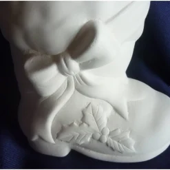 Schrühware,Weihnachtsmann,Windlicht Kindergeburtstag,Deco,Weihnachten,Nicolausstiefel,Stiefel,Keramik zum selbstbemalen