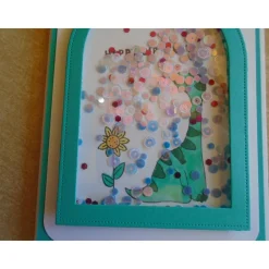 Schüttelkarte  Dino Kindergeburtstag Glückwunschkarte Shaker Geburtstagkarte  Junge Mädchen