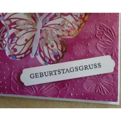 Schüttelkarte Schmetterlinge Geburtstagskarte Glückwunschkarte Shaker Geburtstag Grußkarte