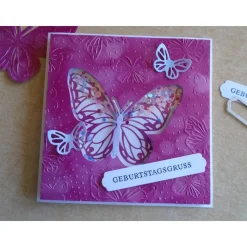 Schüttelkarte Schmetterlinge Geburtstagskarte Glückwunschkarte Shaker Geburtstag Grußkarte