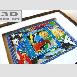 Schütze Sternzeichen personalisiertes geburtstagsgeschenk personalisierbar mit name geburtsdatum text 3D pop art Bild gerahmt geschenk spirituell geburtstag personalisiert