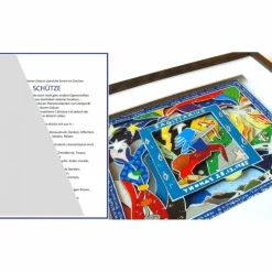 Schütze Sternzeichen personalisiertes geburtstagsgeschenk personalisierbar mit name geburtsdatum text 3D pop art Bild gerahmt geschenk spirituell geburtstag personalisiert