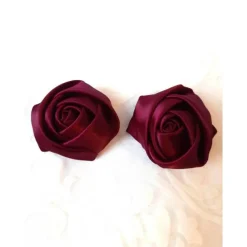 Schuhclips Lila 2er Set „Fleur“ – Elegante Satin-Blumen für festliche Anlässe