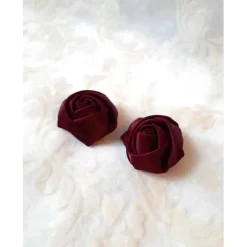 Schuhclips Lila 2er Set „Fleur“ – Elegante Satin-Blumen für festliche Anlässe