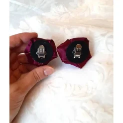 Schuhclips Lila 2er Set „Fleur“ – Elegante Satin-Blumen für festliche Anlässe