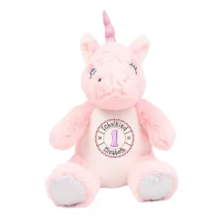 Schulanfang Einhorn Stofftier zur Einschulung Geschenk für Mädchen personalisiert mit Schulkind und Name