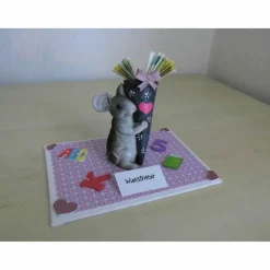 Schulanfang Geldgeschenk Mäuse Schultüte Mädchen – Einzigartige Tischdekoration zur Einschulung