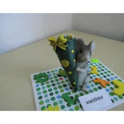 Schulanfang Geldgeschenk Mäuse Schultüte Junge – Originelle Maus Figur mit Schultüte als Einschulungsgeschenk