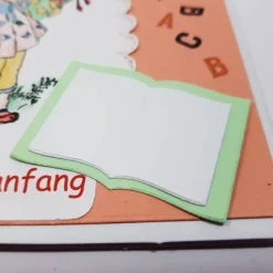 Schule Mädchen Geldgeschenkkarte Grußkarte Zuckertüte ABC Glückwunschkarte