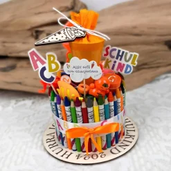Schuleinführung, Einschulung, Geschenke zur Schuleinführung, Schultorte, Stiftetorte, Schulkind 2024, personalisierte Ge