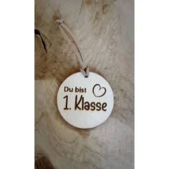 Schulkind Anhänger rund / 1. Klasse / Schlüsselanhänger