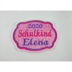 Schulkind Applikation mit Wunschnamen und Datum