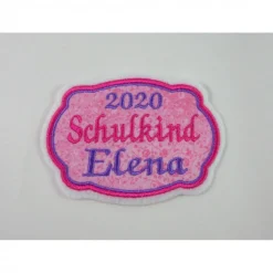 Schulkind Applikation mit Wunschnamen und Datum