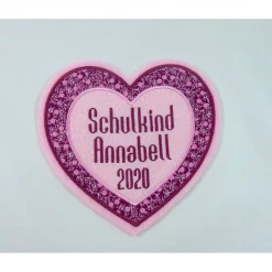 Schulkind Applikation mit Wunschnamen und Datum