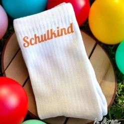 Schulkind Socken,Tennissocken, Personalisierbar, Strümpfe, Geschenkidee Einschulung