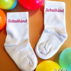Schulkind Socken,Tennissocken, Personalisierbar, Strümpfe, Geschenkidee Einschulung