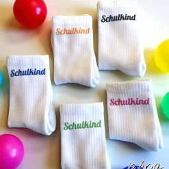 Schulkind Socken,Tennissocken, Personalisierbar, Strümpfe, Geschenkidee Einschulung