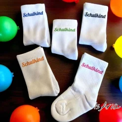 Schulkind Socken,Tennissocken, Personalisierbar, Strümpfe, Geschenkidee Einschulung