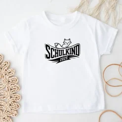 Schulkind T-Shirt 2025 – Einschulung Kinder T-Shirt mit Fuchs aus Baumwolle