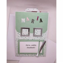 Schulranzen, Karte zur Einschulung, Schulstart,