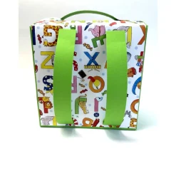 Schulranzen Schultasche aus Karton – Handgemachte Geschenkverpackung zur Einschulung (14,5 x 16 x 7,5 cm)