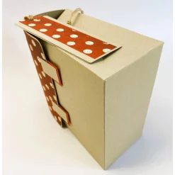 Schulranzen Schultasche aus Karton – Handgemachte Geschenkverpackung zur Einschulung (14,5 x 16 x 7,5 cm)