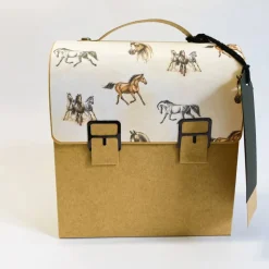 Schulranzen Schultasche aus Karton – Handgemachte Geschenkverpackung zur Einschulung (14,5 x 16 x 7,5 cm)