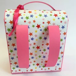 Schulranzen Schultasche aus Karton – Handgemachte Geschenkverpackung zur Einschulung (14,5 x 16 x 7,5 cm)