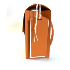 Schulranzen Schultasche aus Karton – Handgemachte Geschenkverpackung zur Einschulung (14,5 x 16 x 7,5 cm)