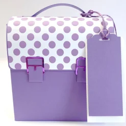 Schulranzen Schultasche aus Karton – Handgemachte Geschenkverpackung zur Einschulung (14,5 x 16 x 7,5 cm)