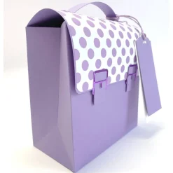 Schulranzen Schultasche aus Karton – Handgemachte Geschenkverpackung zur Einschulung (14,5 x 16 x 7,5 cm)