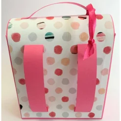 Schulranzen Schultasche aus Karton – Handgemachte Geschenkverpackung zur Einschulung (14,5 x 16 x 7,5 cm)