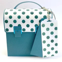 Schulranzen Schultasche aus Karton – Handgemachte Geschenkverpackung zur Einschulung (14,5 x 16 x 7,5 cm)